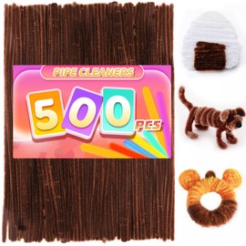 Praisebank 500pcs Brown Pipe Cleaners, Pipe Cleaners, Pipe Cleaners for Crafts.