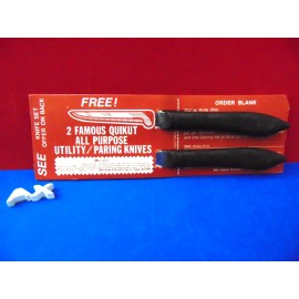 Quikut 2 Pack Vintage Famous Quikut All Purpose Utility Paring Knives Made in USA New
