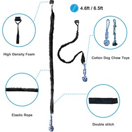 QINGFANGLI Spring Pole Dog Rope Outdoor Tug of War Toy for Pitbull Medium to Large Dogs Bungee Hanging Exercise Ropes Muscle Builder Interactive Toys (Dog Rope Toys)