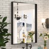 Keonjinn Black Bathroom Mirror 22 x 30 Inch, Brushed Black