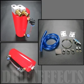REV9 POWER RED TURBO OIL CATCH CAN TANK RESERVOIR 750ML JDM ALUMINUM DRIFT PERFORMANCE RACE