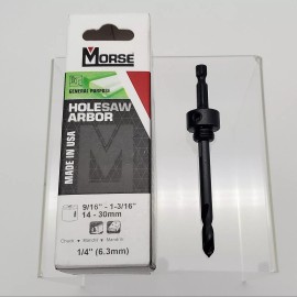 Morse 1/4" Hole Saw Arbor 1/2"-20 for 9/16" to 1-3/16" Hole Saws 4-5/8"L 139007