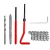 Yakamoz 30Pcs Thread Repair Kit, M5 x 0.8mm Thread Insert Metric Stripped Thread Repair Drill Tap Hand Tool Kit for Restoring Damaged Threads