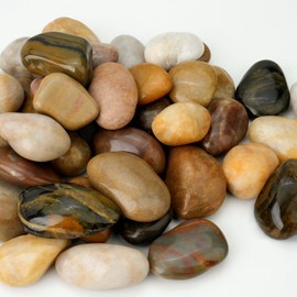 NUPICK 3lb River Rocks for Plants Indoor, 1-2Inch Mixed Pebbles for Vase Fillers, Decorative Gravel for Fish Tank, Natural Polished Stones for Succulent, Bonsai, Landscaping, Bird Baths