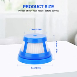 H11 Replacement Filters for Eufy HomeVac H11 / H11 Pure / H20 Cordless Handheld Vacuum Cleaner - HEPA Vacuum Filter - 3 Pack
