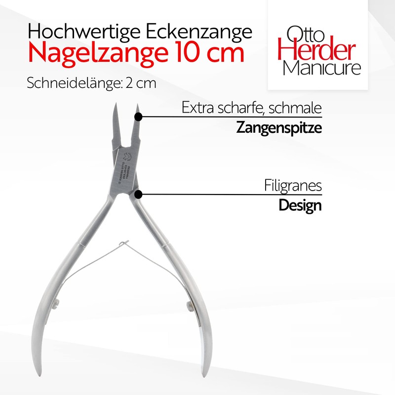 OTTO HERDER Corner Pliers / Nail Nippers 10 cm with