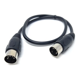 DRUT 50cm short 5 Pin MIDI Male to Male DIN Plug Audio Cable for Music Instruments 1,6ft Black