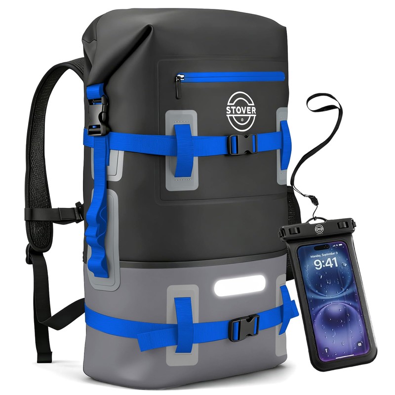 Stover 40L Mochila impermeable con funda para teléfono – Bolsa