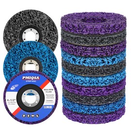 PMIQSA 10 Stück CSD Scheibe Schleifscheiben 115mm, Reinigungsscheibe Grobschleifscheiben Für Rostentfernung Metall, Ntfernen Sie Farbe, Beton Stein 4x Lila + 3x Blau + 3x Schwarz