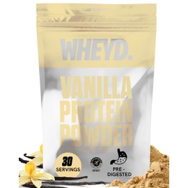 WHEYD Hydrolysed Whey Protein Isolate - Grass-Fed, Low Calorie Whey Protein Powder - Made from Premium Irish Dairy, Low Lactose, No Digestive Issues - 720g, 30 x 24g Servings, Vanilla