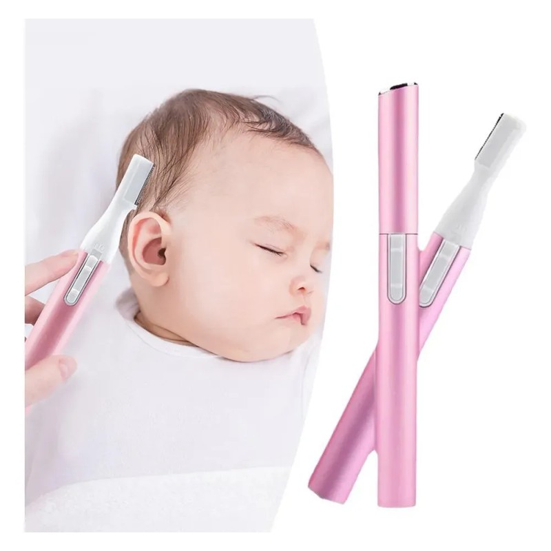 Recortadora De Cejas Eléctrica Rosa, Miniafeitadora, Depilad