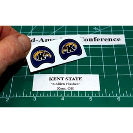 Kent State Golden Flashes *DIECUT DECALS* for Football Gumball Helmets MAC Div1
