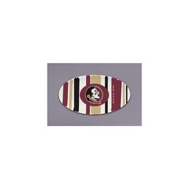 Magnolia Lane Florida State Seminoles Oval Stripe Plate 680g, 12.25-inch Length, Serverware, Kitchen Accessories
