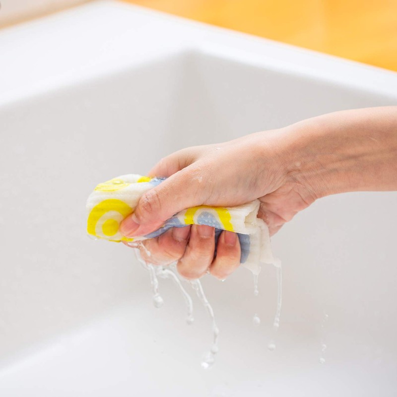 イーオクト(E.oct)エコンフォートハウス スポンジワイプ キャンディ イエロー 北欧