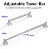 MIROAMZ Towel Bar, Adjustable 12.7inch to 23.2inch Wall Mounted Towel