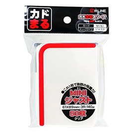 カドまるスリーブ MINI ジャスト サイズ:61×89mm 50枚 クリア