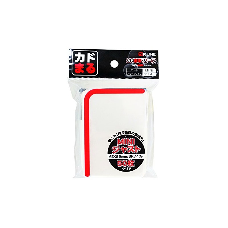 カドまるスリーブ MINI ジャスト サイズ:61×89mm 50枚 クリア