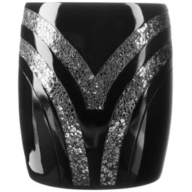 Popular Bath Sinatra Modern Bath Waste Basket Modern Classic Contemporary Decorative Beautiful Designs Bathroom Décor for Home Luxury Bath, Black color