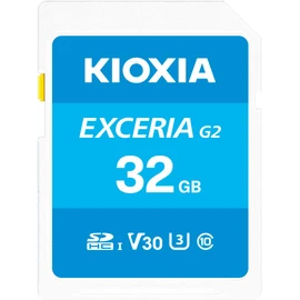 KIOXIA KLNEB032G SD Card, 32 GB, SDHC, UHS-I U3, V30, Class 10, Maximum Read Speed 100 MB/s, Write Speed 50 MB/s, 4K Compatible, Made in Japan