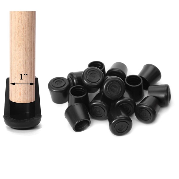 Chair Leg Tips Caps Non-Slip Rubber Leg Tips 1” Inner