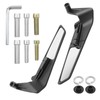 CADUFUELLY Motorcycle Mirrors Universal Adjustable 10MM 8MM, Motorcycle Wind Wing