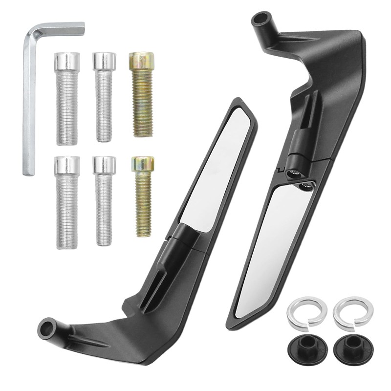 CADUFUELLY Motorcycle Mirrors Universal Adjustable 10MM 8MM, Motorcycle Wind Wing