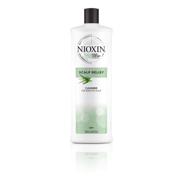 Nioxin Scalp Relief Cleanser Shampoo for Sensitive, Dry & Itchy Scalp, Paraben & Sulfate-Free, 33.8 oz