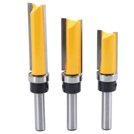 DingGreat 3 Pieces 8 mm Shank Flush Cutter, Groove Cutter Wood Cutter Professional Accessories, Wood Cutter Router Bit Router Bit Router Cutter