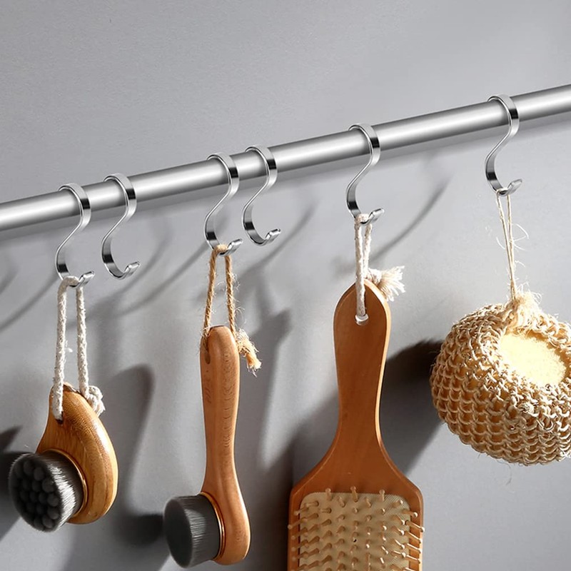 AMZFULY Heavy Duty S Hooks,Stainless Steel S Shaped Hook for