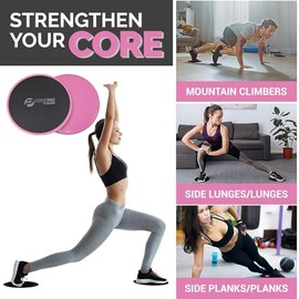 Limm Core Sliders Fitness – Deslizadores de ejercicio para entrenamiento, estabilidad, abdominal, piernas y cuerpo completo (juego de 2) – Bolsa de tr