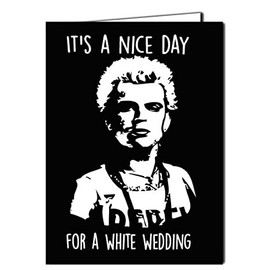 Funny Wedding Greeting Card - Billy Idol White Wedding w18