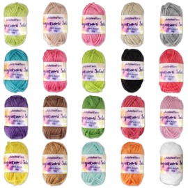 BambooMN Amigurumi Select 100% Acrylic Craft Yarn Bonbons - Crochet and Knitting Projects - Variety Pack - 10 x 10g Bonbons 250 yds Total.