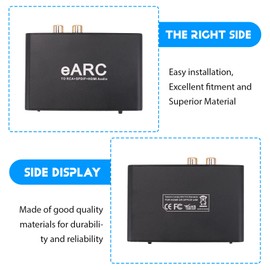 Peakloong EARC Audio Converter EARC ARC Audio Converter Sound Extractor EARC Sound Extractor Aux Sound Extractor Adapter for TV to Soundbar Speaker Amplifier