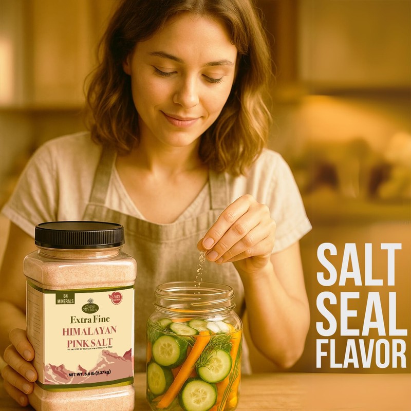 Good Tierra Himalayan Pink Salt in Jar - Extra-Fine Grain