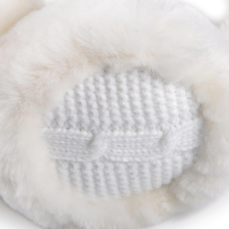 Harssidanzar Women's Winter Earmuffs, Sheepskin Earmuffs, Foldable Earmuffs, Outdoor Ear