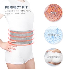 Healifty Kidney Warmer Kidney Protection Back Warmer Heat Belt Elastic Belly Waist Support Size M