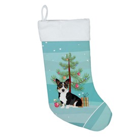 Caroline's Treasures Pembroke Welsh Corgi Tricolor Black-Headed #1 StockingStocking Merry Christmas Tree Cat Stocking