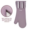 Alselo Silicone Oven Mitts Heat Resistant 550 Degree Extra Long