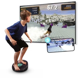 GoBalance Play - Smart Balance Board Game with Bluetooth Motion Sensors, Professional Wobble Board with 12 Interactive Games for Fun, Balance training and Home Gym Workout.