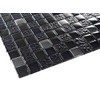 Glossy Black Raindrop Modern Square Glass Mosaic Tiles for Bathroom and Kitchen Walls Kitchen Backsplashes