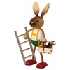 Drechslerei Kuhnert - Easter Decoration / Easter Bunny - Kuhnert Rabbit Craftsman, Made of Wood, Size: Standing Approx. 19 cm, An Original from the Ore Mountains, Made in Germany