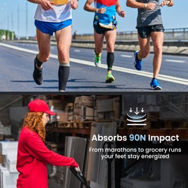 Bukihome Carbon Fiber Orthotic Insoles - Premium Arch Support for Metatarsalgia & Morton's Neuroma, Professional Grade Shoe Inserts with Metatarsal Pad & Shock Absorption - Men 7-7.5 Women 8-9