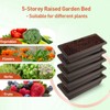 Homdox 5-Tier Elevated Garden Bed- Freestanding Vertical Raised Bed for