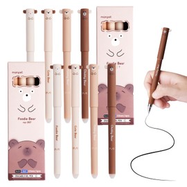 UICCVOKK Pack of 8 Erasable Pens, Gel Pens, Erasable Ballpoint Pen, Rollerball Pen, Erasable, 0.5 mm Cartoon Erasable Pen with Erasers for Students, Gift