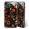 Tabavsit Case Compatible with iPhone13, Flower Floral Pattern. Glass Shell