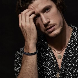 To My Son Bracelet from Dad Mom Gifts for Son Cross Black Leather Bracelet Inspirational Gift for Men Birthday Gifts for Him