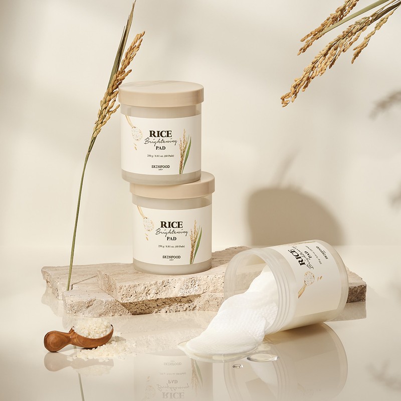 Skin Food [SKINFOOD/3 Bottles] Rice Brightening Pad 30 Sheets 135g