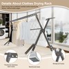 SERdeerCH 52-91 Inches Clothing Rack, Clothes Drying Rack Foldable, Length