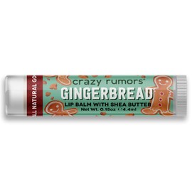Crazy Rumors Gingerbread Lip Balm. 100% Natural, Vegan, Plant-Based, Made in USA (1-Pack)