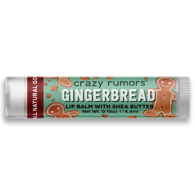 Crazy Rumors Gingerbread Lip Balm. 100% Natural, Vegan, Plant-Based, Made